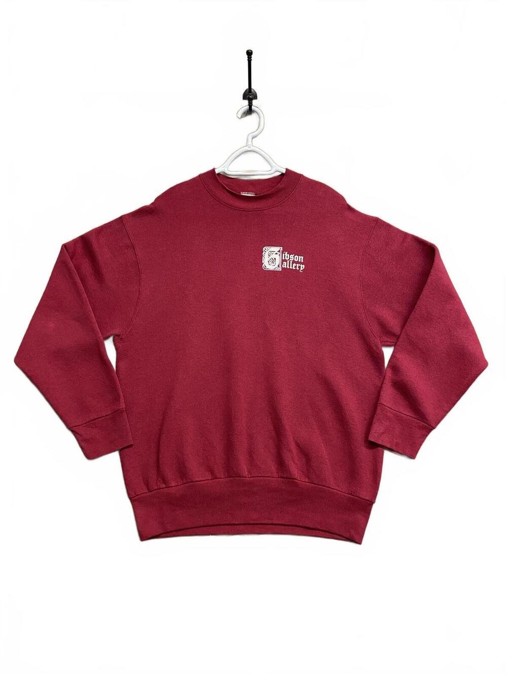 Vtg 80/90's Gibson Gallery Maroon Crewneck Sweatshirt On FOTL Tag Canada Sz L